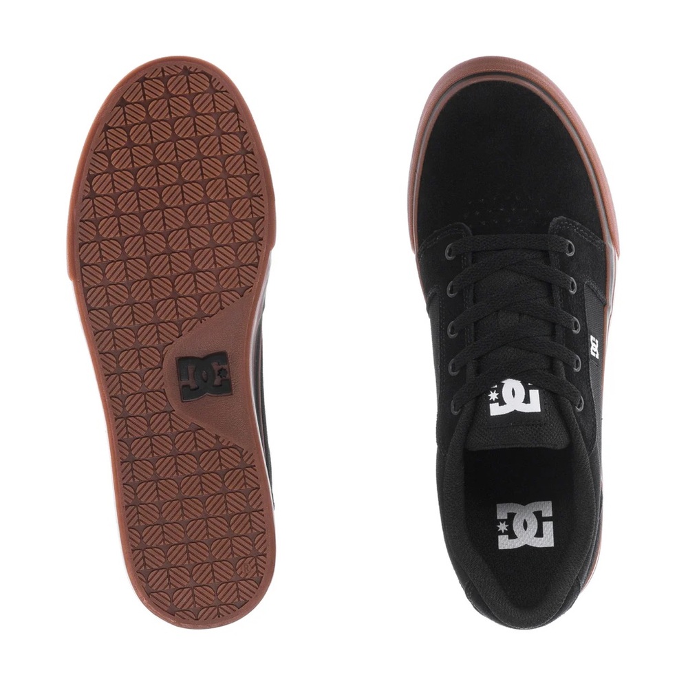 DC Anvil Black Sneakers with Brown Soles - Picture 5 of 6